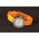 Bracciale Hermes Classic MOP in pelle arancione con quadrante 801390