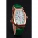 Omega Sochi Petrograd quadrante bianco cassa in oro cinturino in pelle verde 622.821