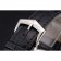 Patek Philippe Calatrava quadrante nero con diamanti ora segni lunetta a coste cassa in acciaio inossidabile cinturino in pelle nera