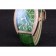 Franck Muller Casablanca Cinturino in pelle di coccodrillo verde Lunetta incrostata di cristalli 621646