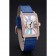 Franck Muller Long Island classico quadrante bianco cassa con diamanti Cinturino in pelle blu 622376