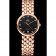 Omega De Ville Prestige quadrante nero con cassa e bracciale in oro rosa con diamanti