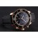 Swiss Blancpain Fifty Fathoms Flyback cronografo quadrante nero lunetta nera cassa in oro rosa cinturino in tela nera