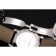Cartier Ronde quadrante nero con diamanti lunetta cassa in acciaio inossidabile cinturino in pelle nera