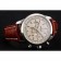 Breitling Transocean quadrante beige cinturino in pelle marrone lucido lunetta in acciaio inossidabile