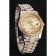 Swiss Rolex Day-Date Quadrante Champagne Cassa in oro con diamanti Bracciale in acciaio inossidabile bicolore 1453974