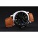 Panerai Luminor Power Reserve quadrante nero cassa in acciaio bracciale in pelle marrone