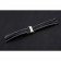 Braccialetto Breitling in pelle nera con cuciture bianche 622482