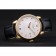 Patek Philippe Swiss Calatrava a coste lunetta quadrante bianco cinturino in pelle nera 7642