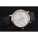 Piaget Altiplano Cassa in oro quadrante bianco Bracciale in pelle nera 622628