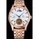 Omega De Ville Moonphase Tourbillon quadrante bianco lancette blu Cassa e bracciale in oro rosa