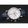 Cronografo Omega Seamaster Vintage quadrante bianco con indici delle ore blu Cassa in acciaio inossidabile Cinturino in pelle blu