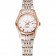 Omega De Ville Ladies quadrante bianco cassa in oro rosa bracciale bicolore 1453782