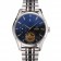 Omega De Ville Moonphase Tourbillon quadrante nero Cassa in acciaio inossidabile Bracciale bicolore in acciaio nero