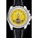 Breitling Bentley Mulliner Tourbillon quadrante giallo cassa in acciaio inossidabile cinturino in pelle nera 622730