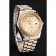 Swiss Rolex Day-Date quadrante champagne con diamanti lunetta bracciale bicolore 1454103