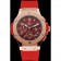 Orologio con quadrante rosso con cinturino rosso Hublot Big Bang 98069