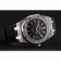 Cassa in acciaio Swiss Audemars Piguet Royal Oak con quadrante nero e cinturino in pelle nera con diamanti