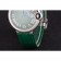 Cartier Ballon Bleu lunetta in argento con quadrante verde e cinturino in pelle verde 621553