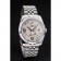 Rolex Swiss DateJust Acciaio inossidabile Ribbed Bezel Flower Quadrante argento 42001