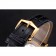 Svizzero Patek Philippe Calatrava quadrante bianco cassa in oro lunetta scanalata cinturino in pelle nera