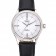 Svizzero Rolex Cellini Time Cassa in argento quadrante bianco Bracciale in pelle nera 622.653