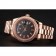 Swiss Rolex Day-Date diamanti e rubini quadrante nero bracciale in oro rosa 1454102