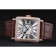 Franck Muller Master Square Diamond Encrusted Rose Gold Bezel Brown Croco Bracelet 80283