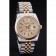 Rolex Datejust quadrante in oro con lunetta a coste 7450