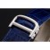 Cartier Ronde Solo quadrante bianco Diamond Hour Marks Cassa in acciaio inossidabile Cinturino in pelle blu