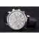 Cartier Rotonde cronografo quadrante bianco cassa in acciaio cinturino in pelle nera