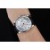 Patek Philippe con complicazioni cronografo quadrante bianco cassa argento bracciale in pelle nera 1454237