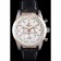 Breitling Transocean Quadrante Bianco Cinturino in Pelle Nera Lunetta in Oro Rosa-98205