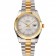 Swiss Rolex Datejust quadrante bianco lunetta in oro cassa in acciaio inossidabile bracciale in oro bicolore